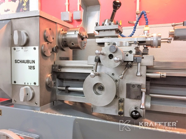 Konventionelle Drehmaschine SCHAUBLIN 125 B 20689-889 , KRAFFTER Verkäufer von gebrauchten Werkzeugmaschinen
